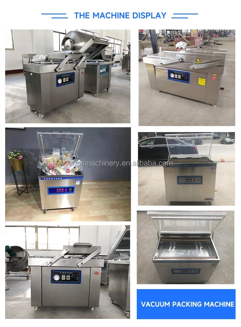 Industrial Fish Vacuum Packaging Machine Food Vacuum Packer Machine Double Chamber Meat Vacuum Packing Machine